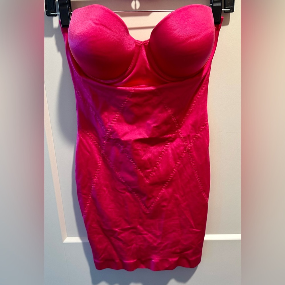Victoria's Secret Fuchsia Strapless Shapewear Dress